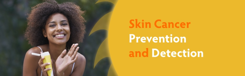 skin cancer prevention and detection graphic